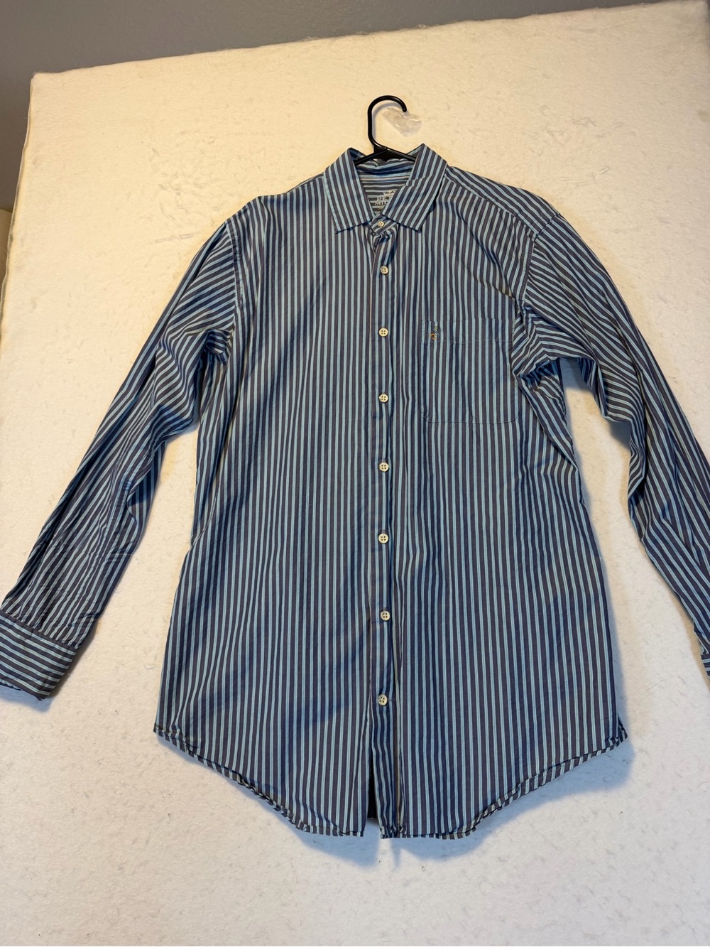 Peter Millar seaside collection Blue and lavender Vertical Stripe Dress Shirt